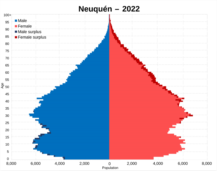 Neuquén 2022 population pyramid
