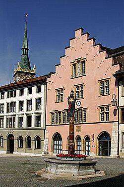 Picswiss BE-98-20 Biel- Stadthaus und Polizei (Burgplatz).jpg
