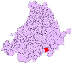 Extensión del término municipal de Piedralaves en la provincia de Ávila