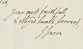Signature of James Jurin. Wellcome L0041672