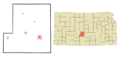 Stafford County Kansas Incorporated and Unincorporated areas Stafford Highlighted