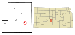 Stafford County Kansas Incorporated and Unincorporated areas Stafford Highlighted.svg