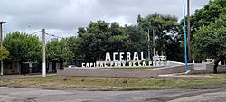 The entry sign for the town of Acebal.jpg
