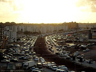 Archivo:Traffic congestion in Al Bayda, Libya .