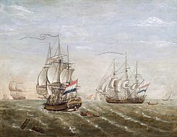 Archivo:VOC-schip 'Slot Ter Hooge' op de rede van Rammakens