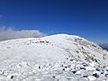 Ascendiendo a Peñalara con nieve. Sierra de Guadarrama. España. Spain