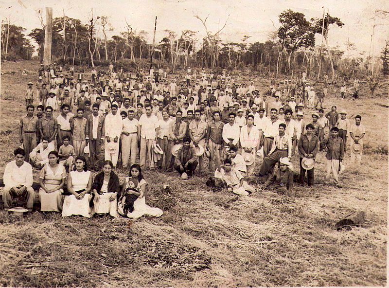 Colonos fundando abasolo del valle