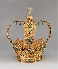 Archivo:Crown of the Virgin of the Immaculate Conception, known as the Crown of the Andes MET DP365520