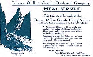 Archivo:Denver and Rio Grande dining station postcard