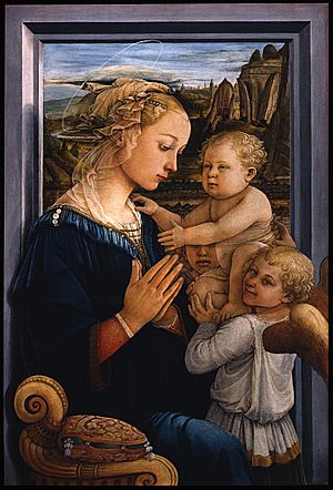 Archivo:Filippo Lippi - Madonna col Bambino e due angeli - Google Art Project
