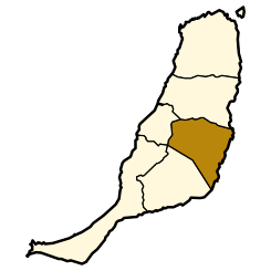 Extensión del municipio dentro de Fuerteventura