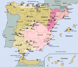 Archivo:General map of the Spanish Civil War (1936–39)
