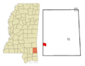 Greene County Mississippi Incorporated and Unincorporated areas McLain Highlighted
