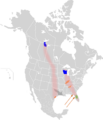 Grus americana map