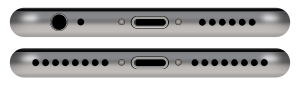 Archivo:IPhone 6 and iPhone 7 ports comparison