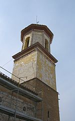Archivo:Iglesia de los Santos, campanar, en Calasparra, Murcia, España