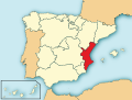 Localització del País Valencià respecte Espanya.svg