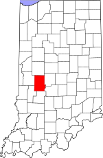 Map of Indiana highlighting Putnam County.svg
