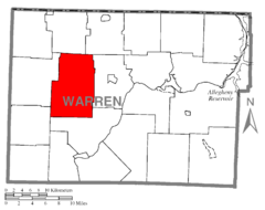Map of Pittsfield Township, Warren County, Pennsylvania Highlighted.png