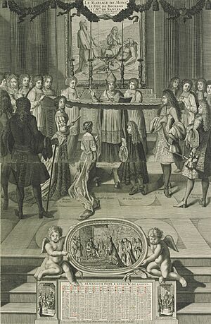 Archivo:Marriage of the Duke of Bourbon to Mademoiselle de Nantes, 1685