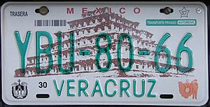 Archivo:Matrícula automovilística México 2004 Veracruz YBU-80-66
