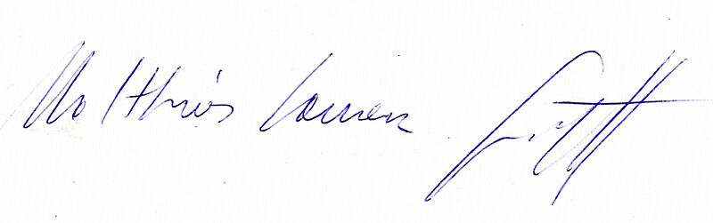 Matthias Laurenz Gräff, signature full