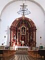 Navas del Madroño-iglesia parroquial retablo del altar mayor