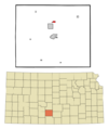 Pratt County Kansas Incorporated and Unincorporated areas Iuka Highlighted
