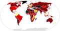 Protected areas by percentage per country