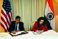 Sekhar Basu signs the cooperation MoU with Director, NSF, USA