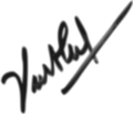 Signature of Vint Cerf