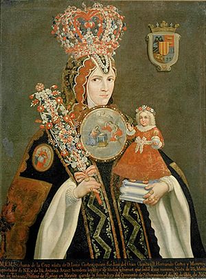 Archivo:Sor Juana de la Cruz, great-granddaughter of Hernán Cortés