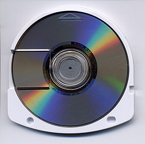 Universal Media Disc, an optical disc medium developed by Sony for use on the PlayStation Portable.jpg