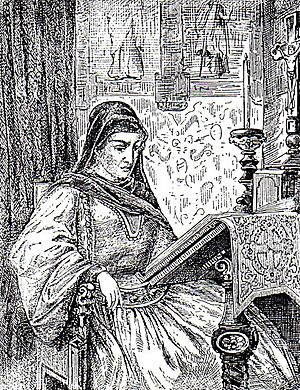 Archivo:Краљица Јелена у дворцу Брњацима (Јелена Анжујска, око 1225 - 1314)