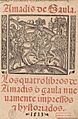 Amadis de Gaula 1533