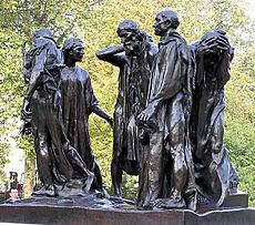 Archivo:Auguste Rodin-Burghers of Calais London (photo)