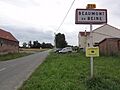 Beaumont-en-Beine (Aisne) city limit sign