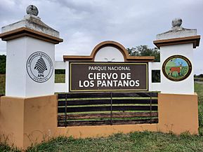 Archivo:Cartel entrada Parque Nacional Ciervo de los Pantanos