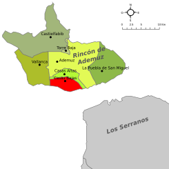 Localización en la comarca de Requena-Utiel