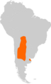 Chaetophractus vellerosus distribution