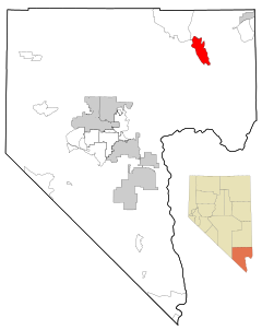 Clark County Nevada Incorporated and Unincorporated areas Moapa Valley Highlighted.svg