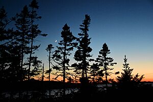 Archivo:Crescent moon over St. Margarets Bay, Nova Scotia, Canada