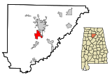 Cullman County Alabama Incorporated and Unincorporated areas Good Hope Highlighted.svg