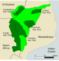 Greater Limpopo Transfrontier Park sketch map