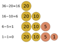 Greedy algorithm 36 cents