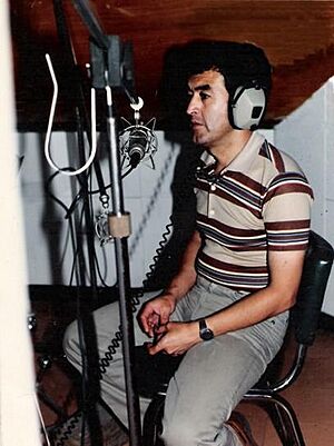 Archivo:JOAQUIN BEDOYA grabando