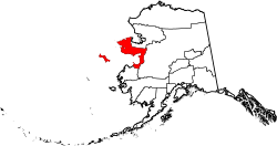 Map of Alaska highlighting Nome Census Area.svg