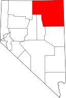 Map of Nevada highlighting Elko County.svg