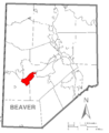 Map of Shippingport, Beaver County, Pennsylvania Highlighted