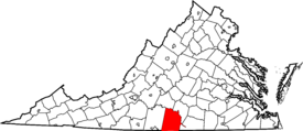 Map of Virginia highlighting Halifax County.svg